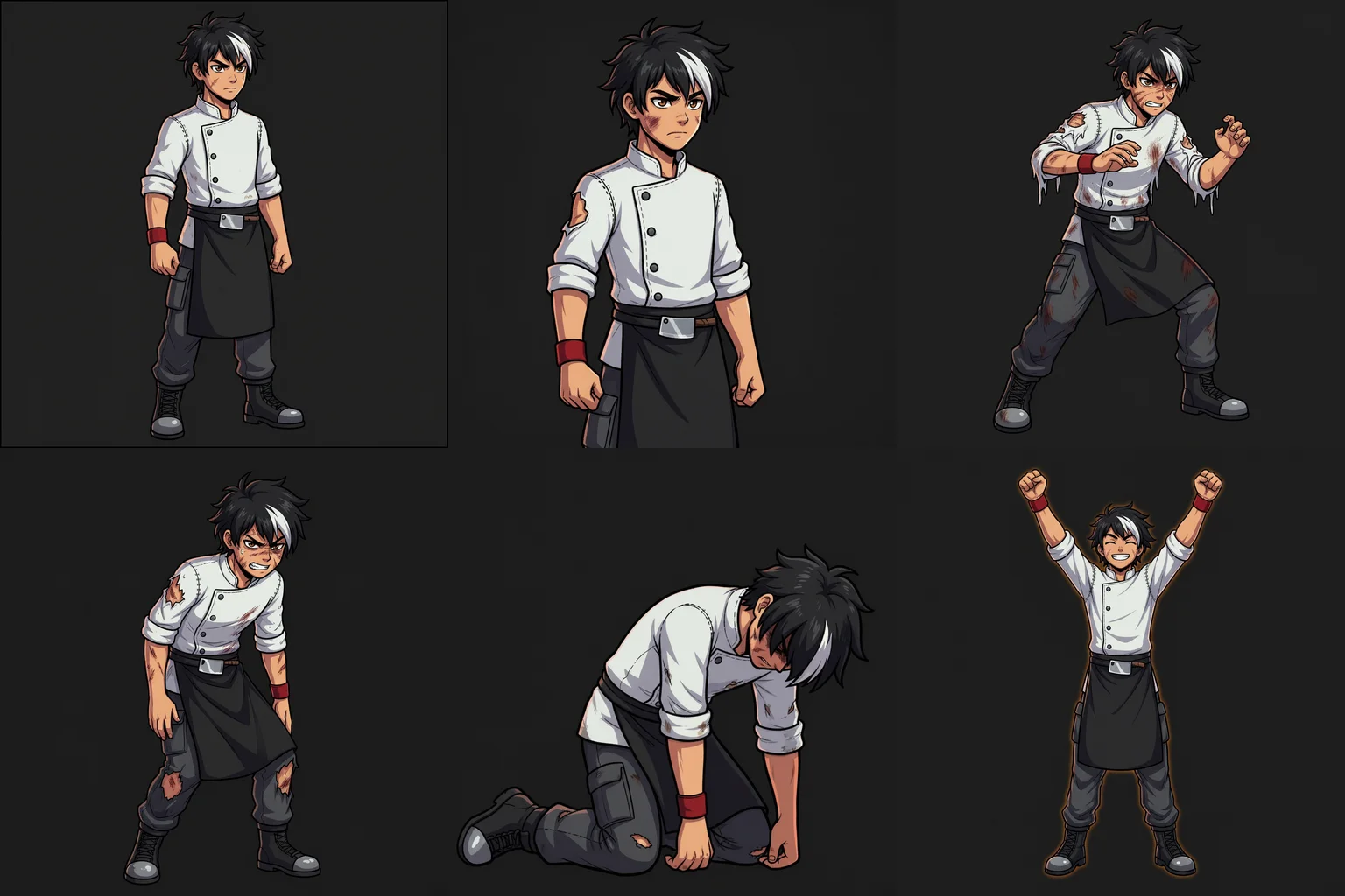 Hiro's damage progression tiers